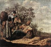 MOLYN, Pieter de Landscape with Conversing Peasants sg Spain oil painting artist